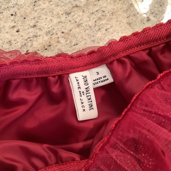 Juno Valentine x Janie & Jack Tulle Red Skirt Size 3 - Picture 5 of 6